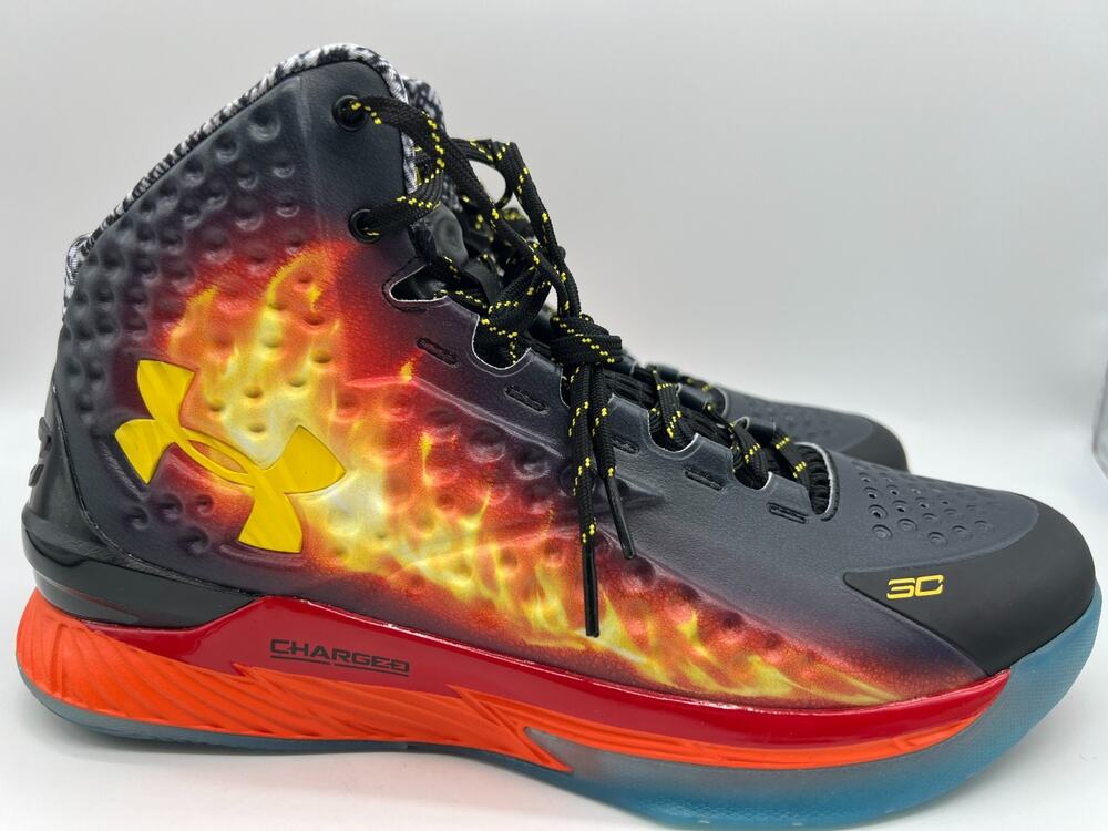 Under Armour Curry 1 Retro Curry Jam Basketball Shoes Men's Size 11 3028138-001
